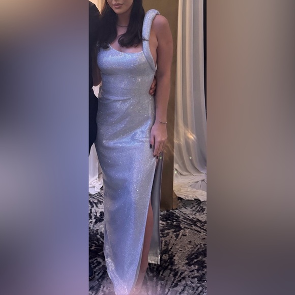 Fashion Nova- Tia Metallic Gown - Picture 5 of 5